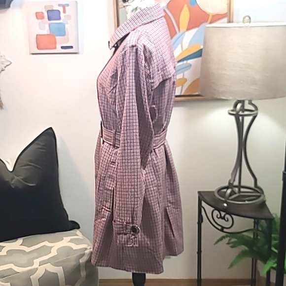 Charlotte Russe plaid button front tie waist jacket - Picture 6 of 10